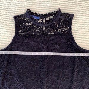 Apt. 9 Sleeveless Lace Top Deep Blue Size XL